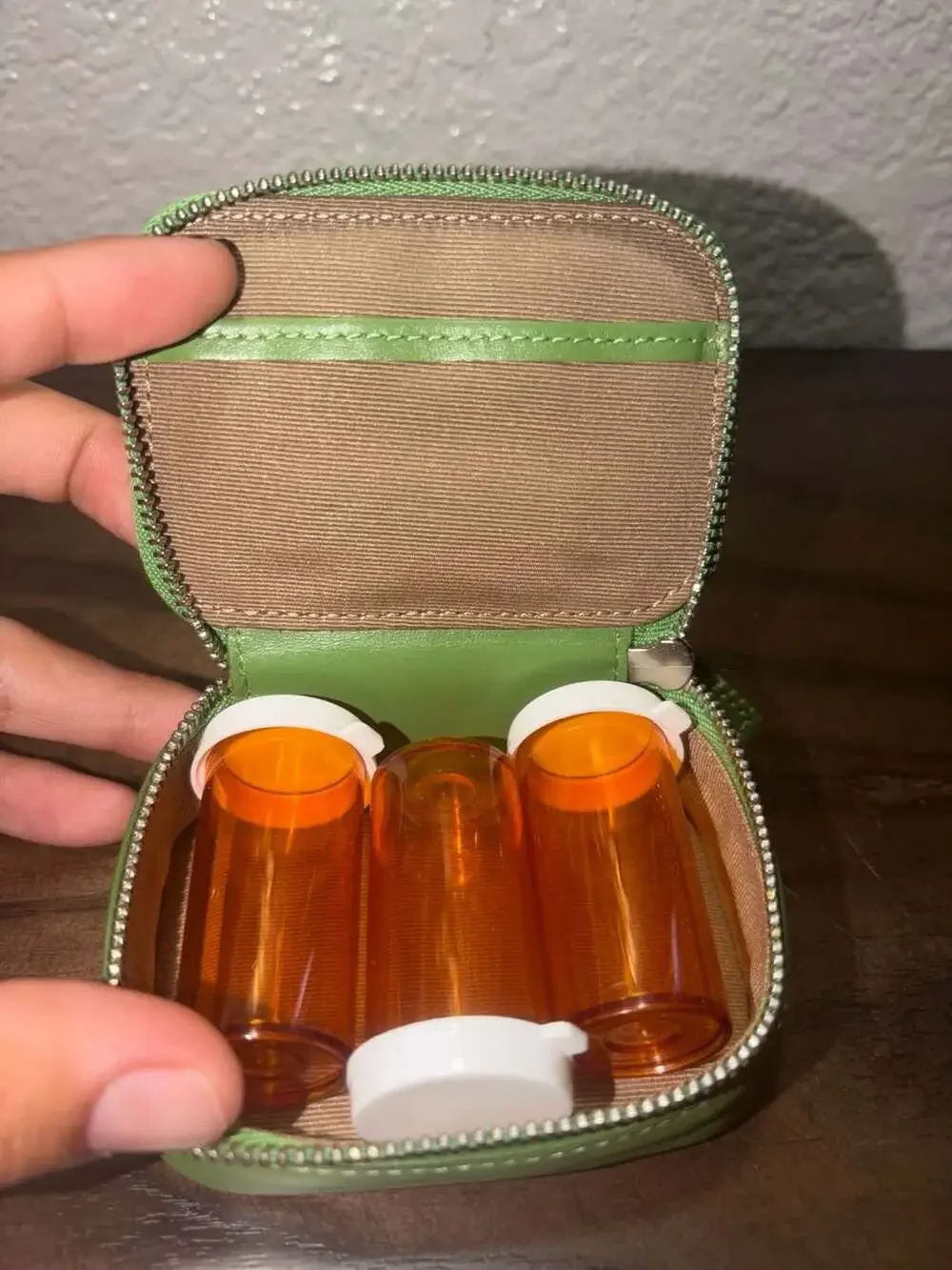 Coach Key Lime Green Leather Pill Case